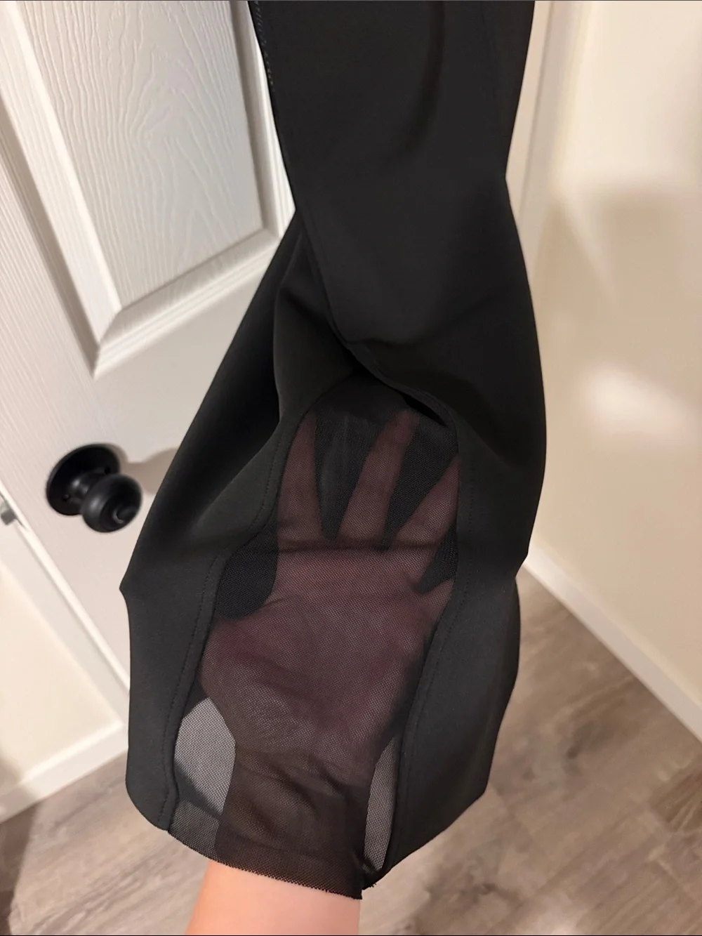 RtA Black Maxi Pencil Skirt with Back Zip and Side Slit